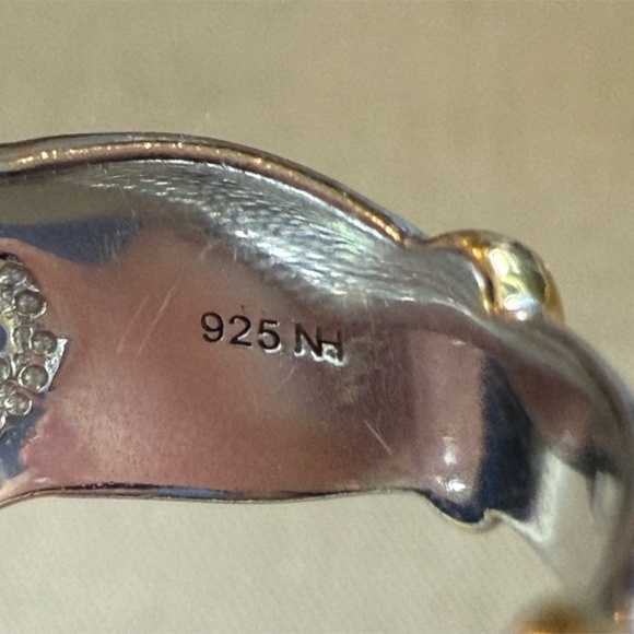 Michael Valitutti Vintage 925 Sterling Silver Rutilated Quartz Statement Ring 8 - Picture 4 of 7